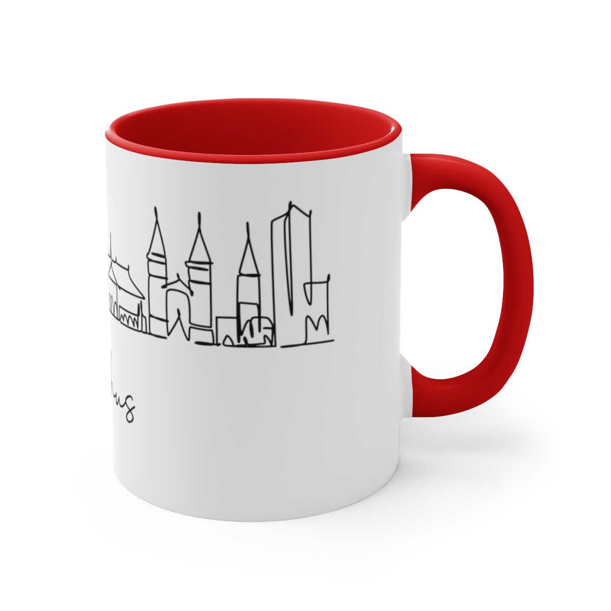 Aarhus City Skyline Denmark Accent Mug 11oz Ceramic - Image 19