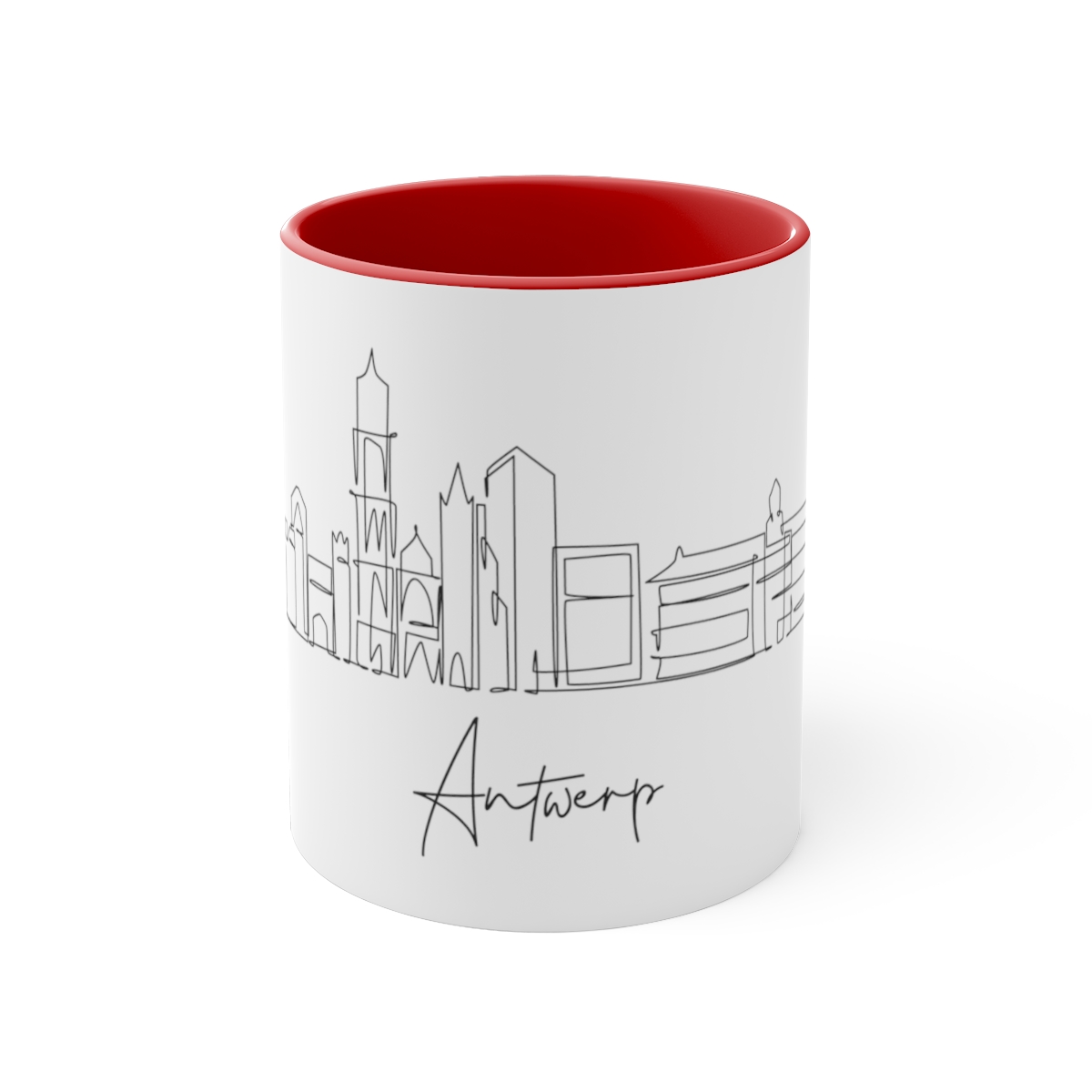 Antwerp City Skyline Accent Mug 11oz Ceramic