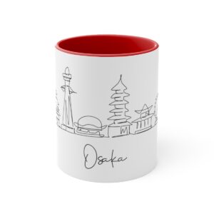 Osaka City Skyline Japan Accent Mug 11oz Ceramic