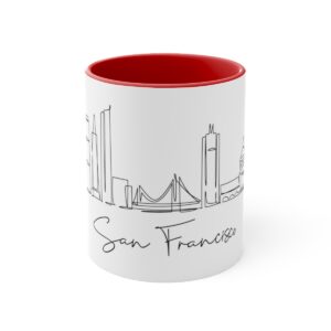 San Francisco City Skyline Accent Mug 11oz Ceramic