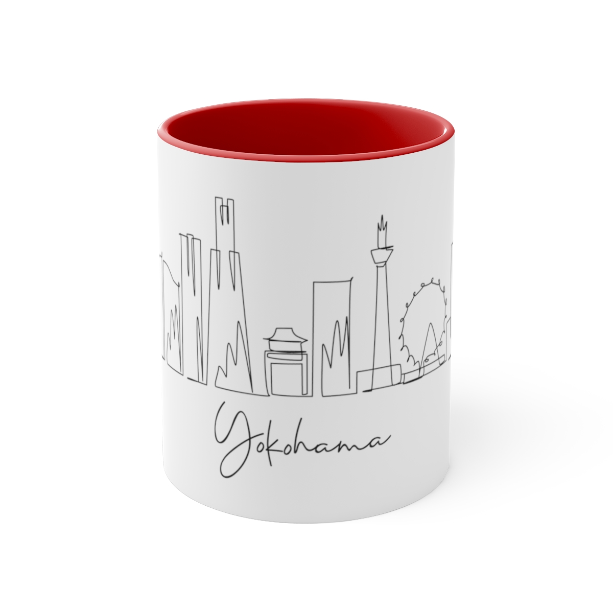 Yokohama City Skyline Japan Accent Mug 11oz Ceramic - Image 17