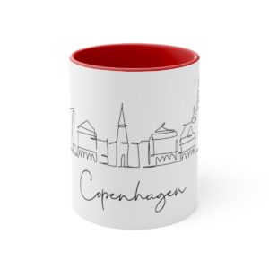 Copenhagen City Skyline Accent Mug 11oz Ceramic