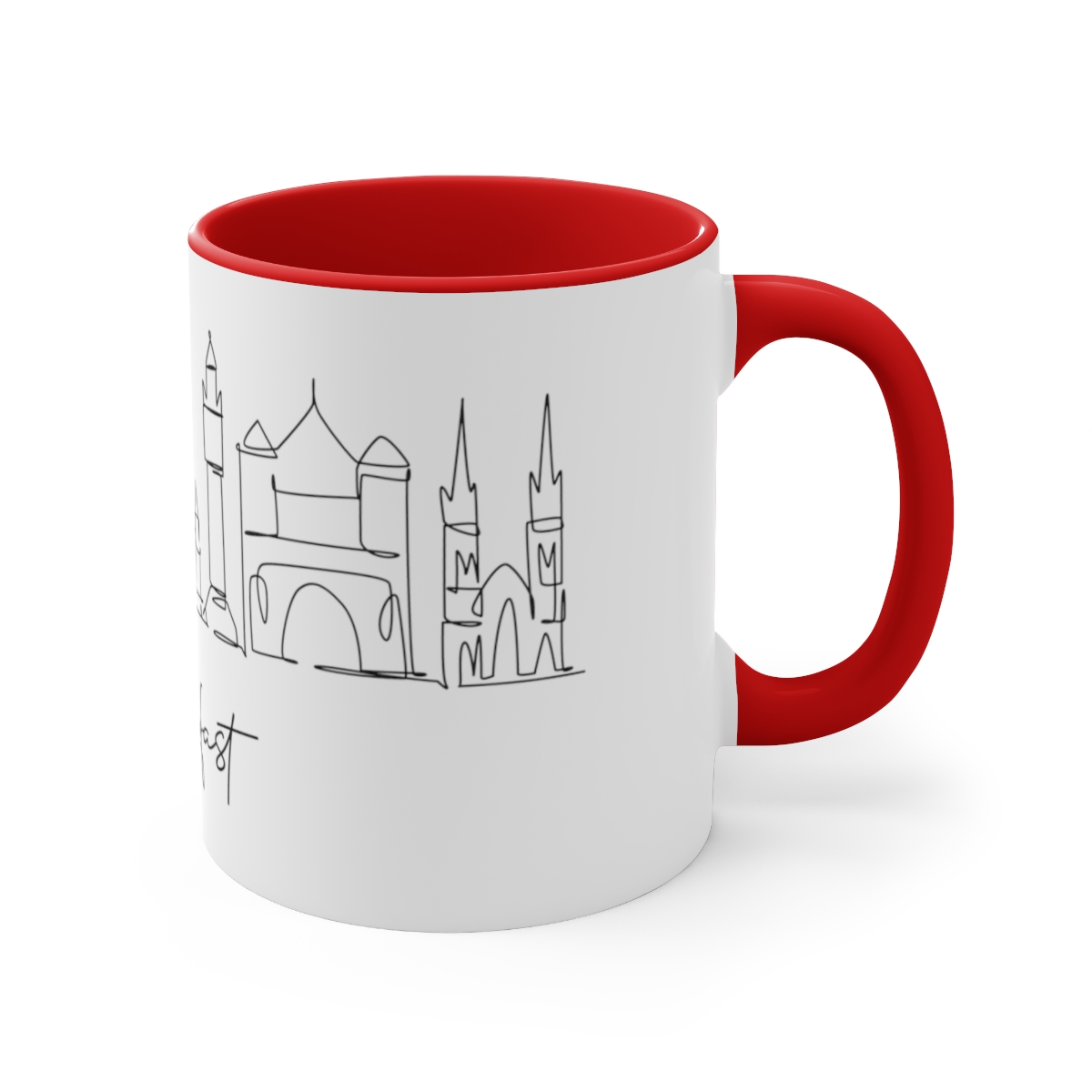 Belfast City Skyline Accent Mug 11oz Ceramic - Image 3