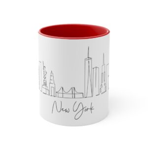 New York Skyline Accent Mug 11oz Ceramic