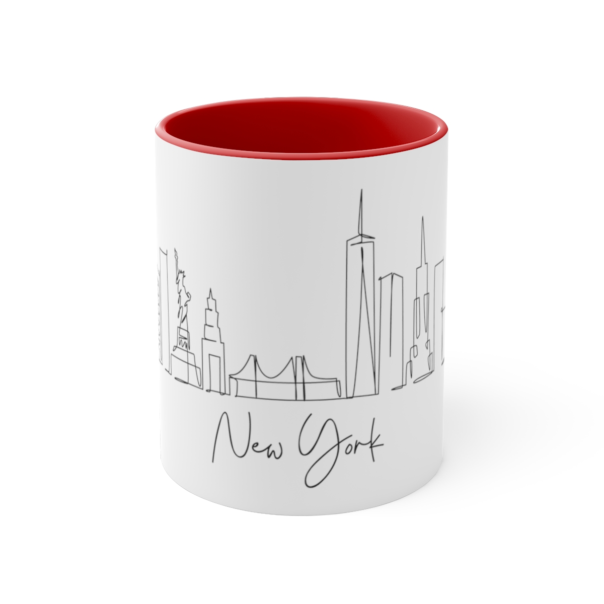 New York Skyline Accent Mug 11oz Ceramic