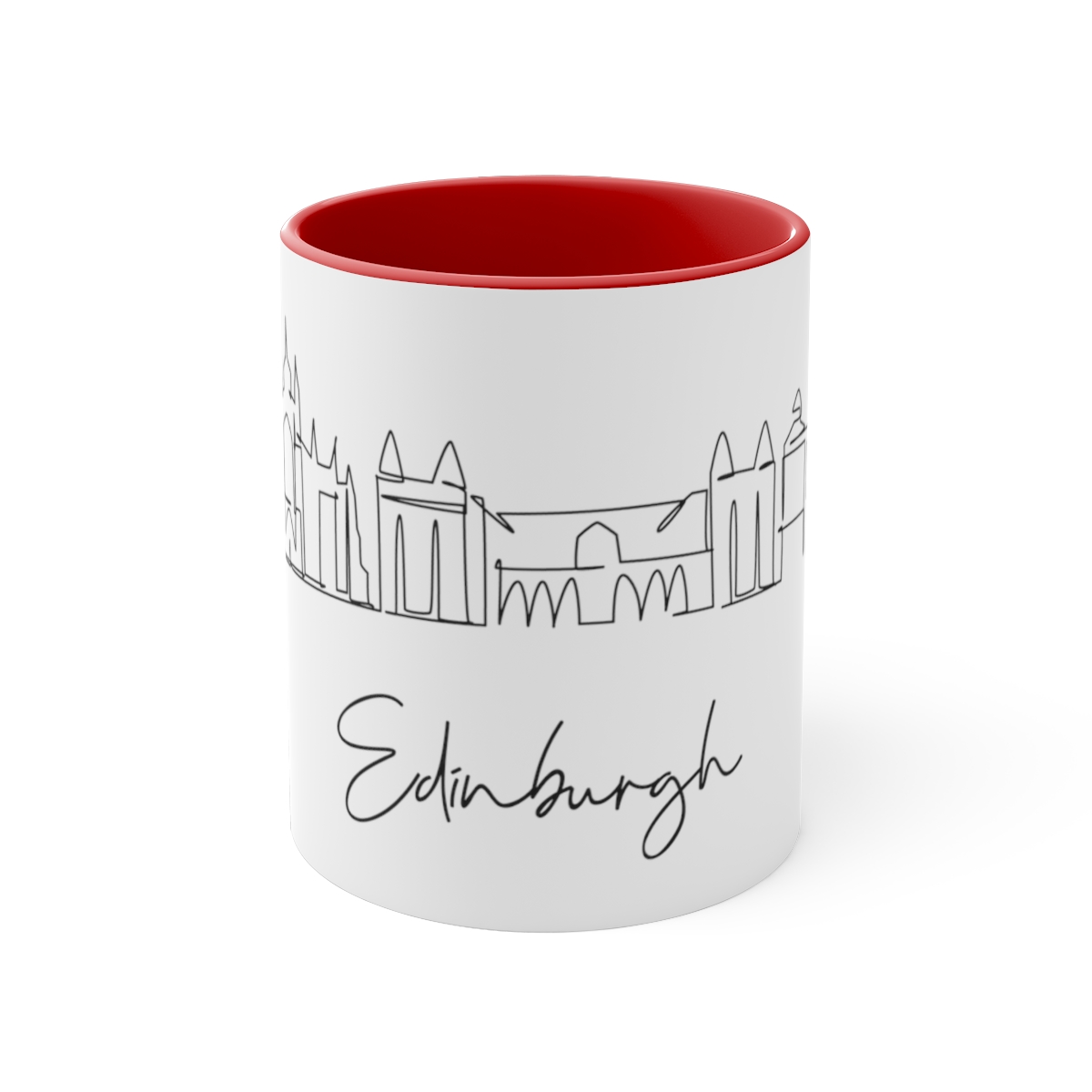 Edinburgh City Skyline Scotland Accent Mug 11oz Ceramic - Image 17