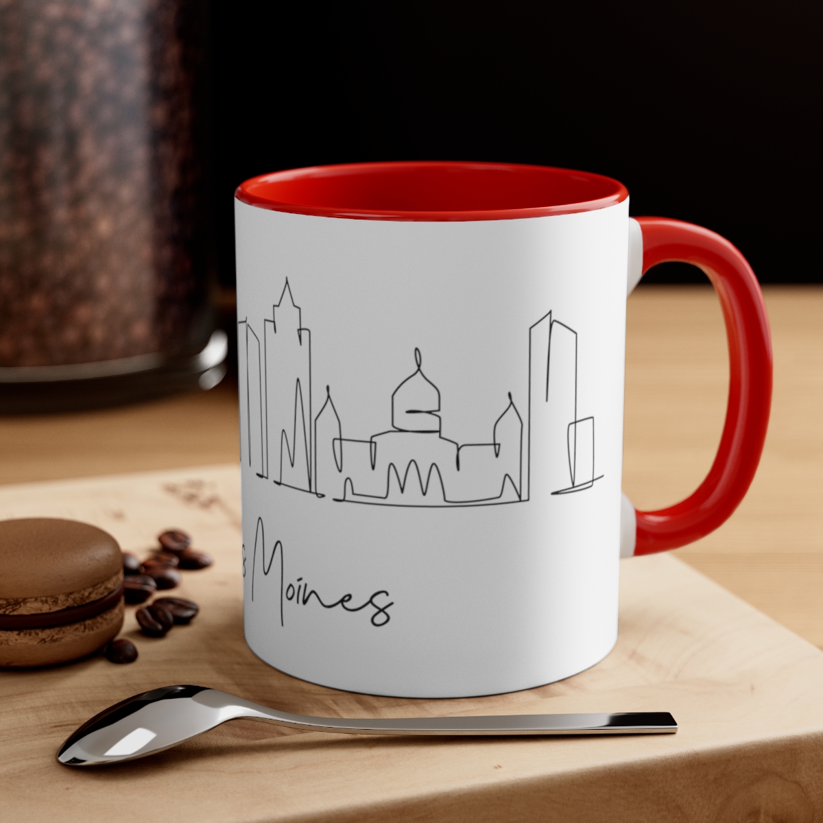 Des Moines City Skyline Accent Mug 11oz Ceramic - Image 20