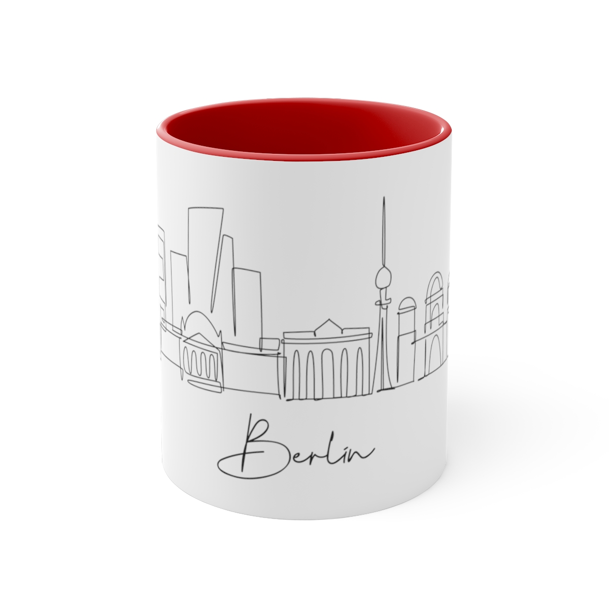 Berlin City Skyline 2 Germany Accent Mug 11oz Ceramic