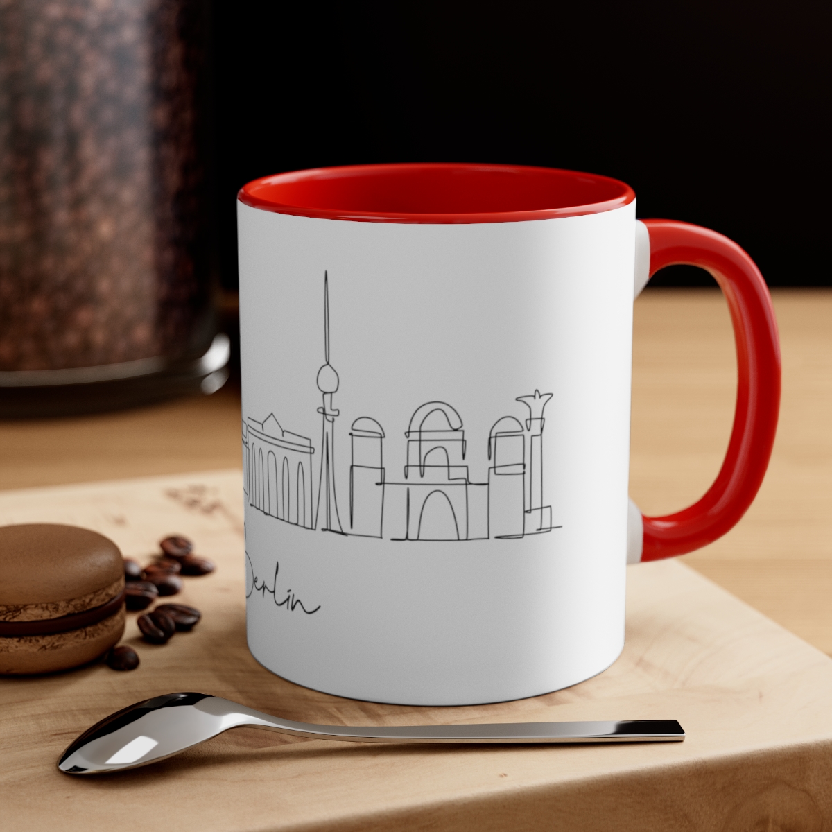 Berlin City Skyline 2 Germany Accent Mug 11oz Ceramic - Image 4