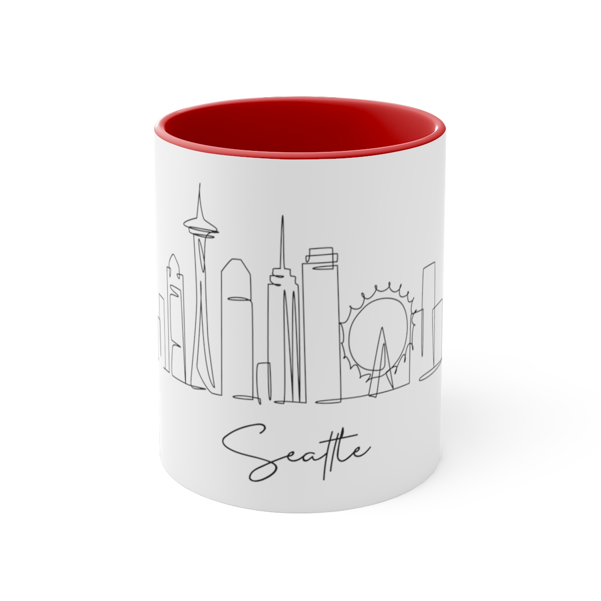 Seattle City Skyline Accent Mug 11oz Ceramic - Image 17