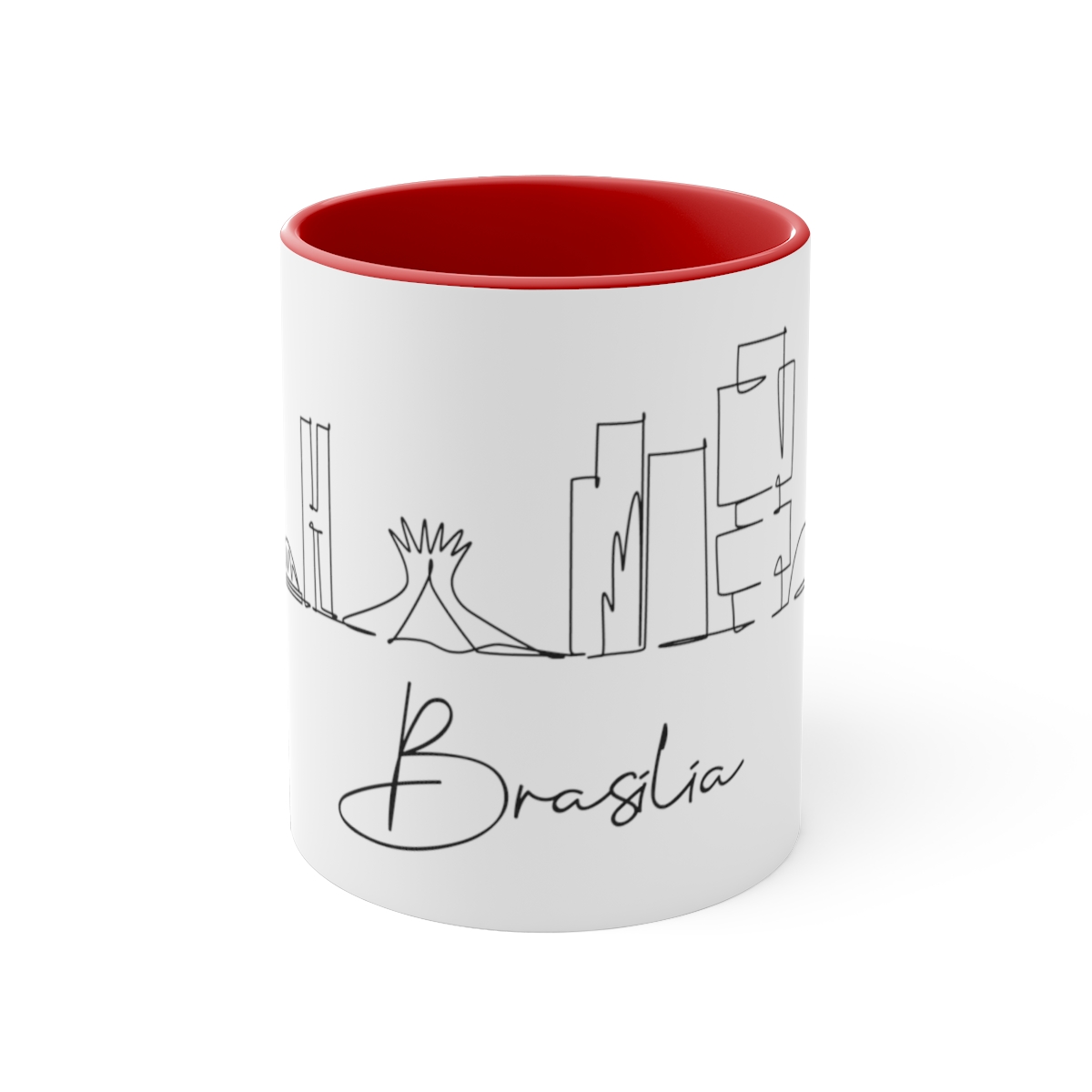 Brasilia City Skyline Brazil Accent Mug 11oz Ceramic - Image 17