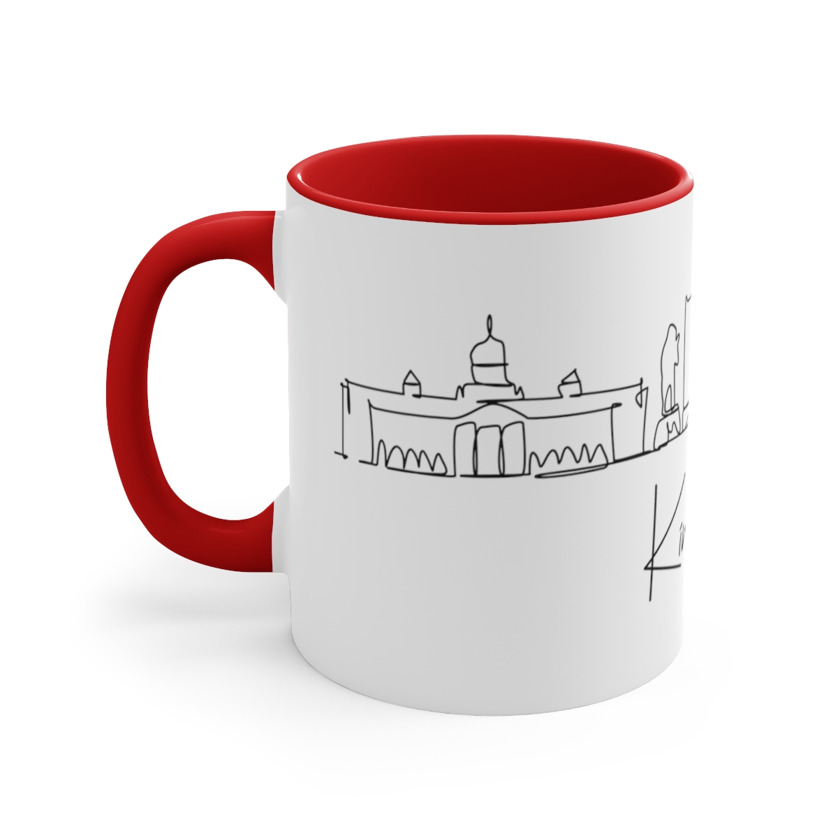 Kingston City Skyline Jamaica Accent Mug 11oz Ceramic - Image 18