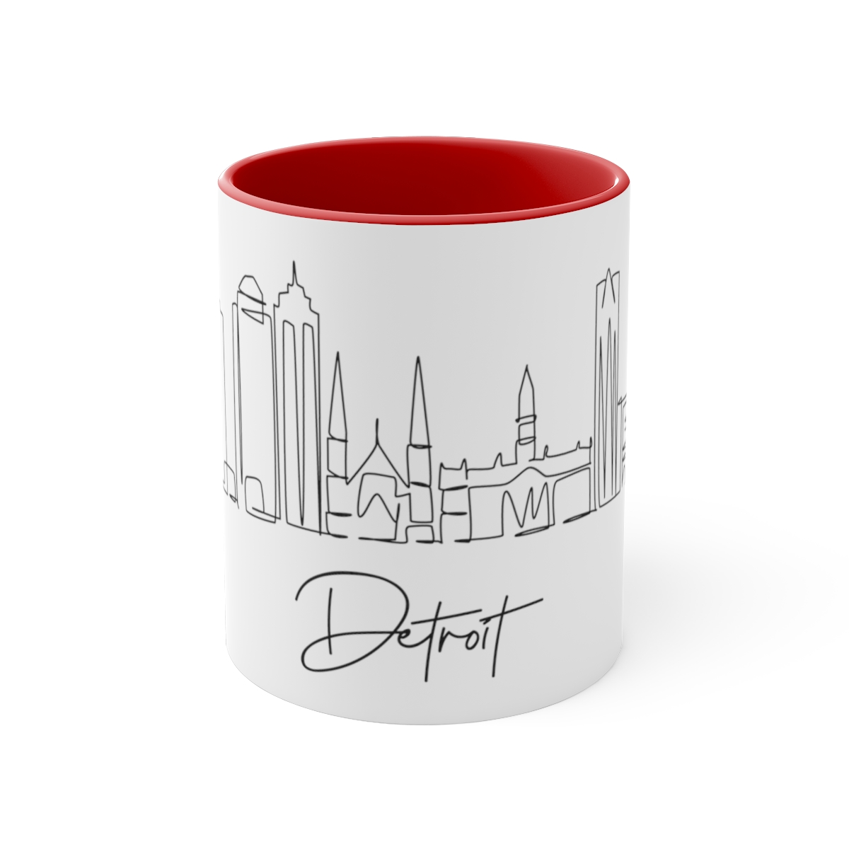Detroit City Skyline Accent Mug 11oz Ceramic - Image 17