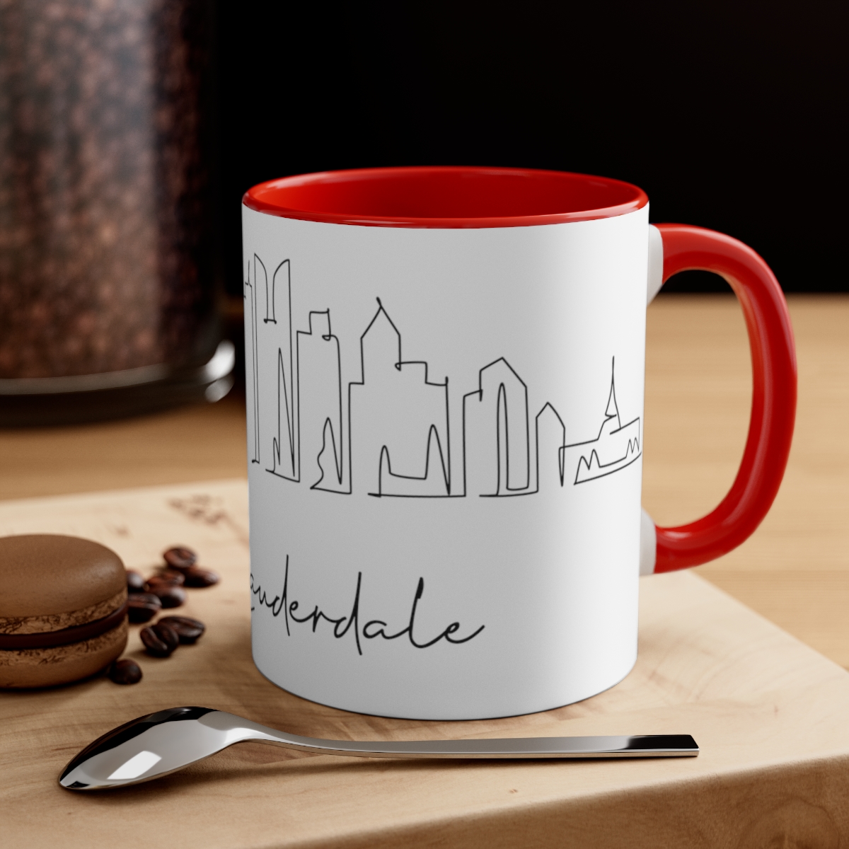 Fort Lauderdale City Skyline Accent Mug 11oz Ceramic - Image 4