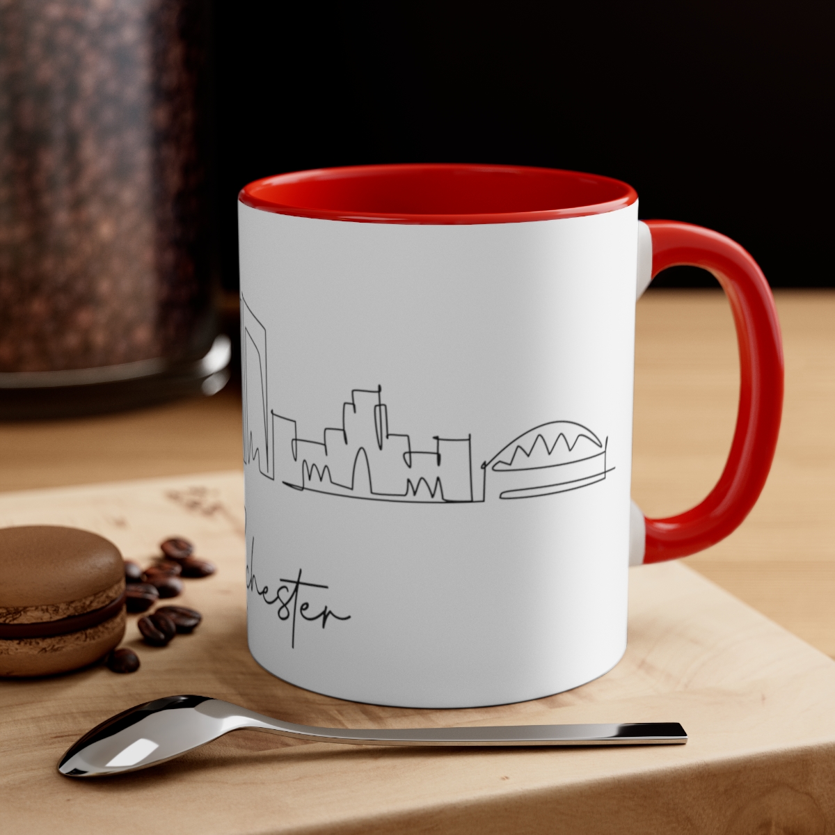 Rochester City Skyline York New Accent Mug 11oz Ceramic - Image 4