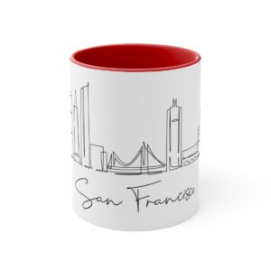San Francisco City Skyline Accent Mug 11oz Ceramic