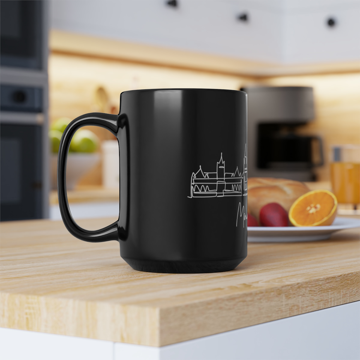 Minneapolis City Skyline United Black Mug 15oz Ceramic - Image 8