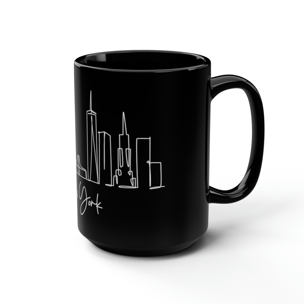 New York Skyline Black Mug 15oz Ceramic - Image 5