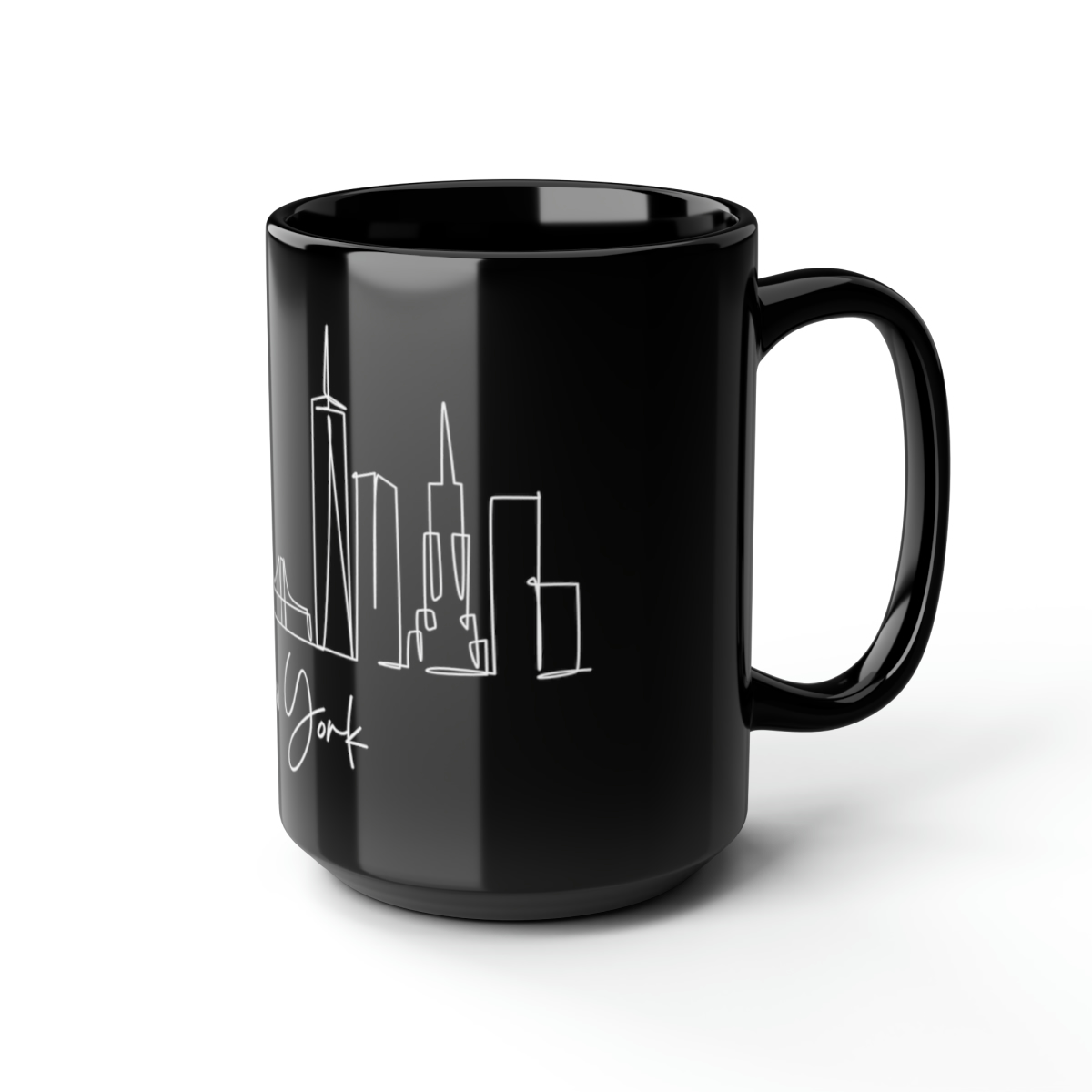 New York Skyline Black Mug 15oz Ceramic - Image 6