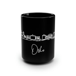 Oslo City Skyline Norway Black Mug 15oz Ceramic