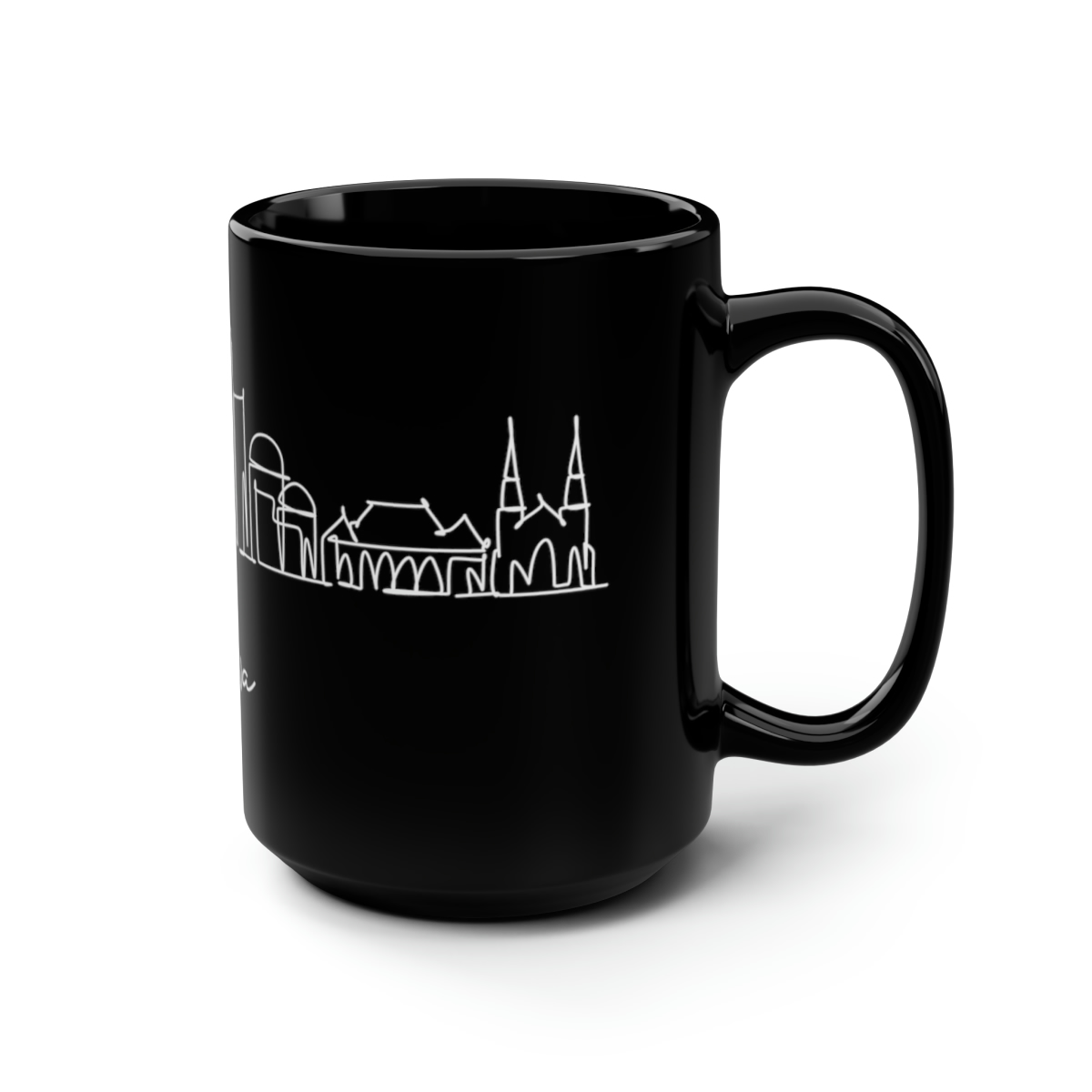 Ottawa City Skyline Canada Black Mug 15oz Ceramic - Image 2