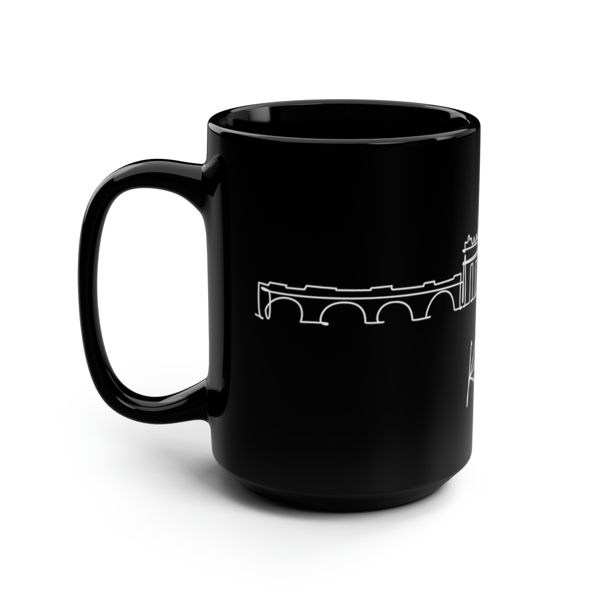 Rome City Skyline Italy Black Mug 15oz Ceramic - Image 4