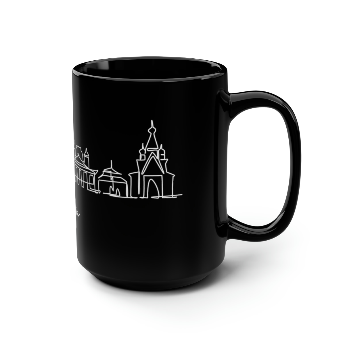 Sofia City Skyline Bulgaria Black Mug 15oz Ceramic - Image 2