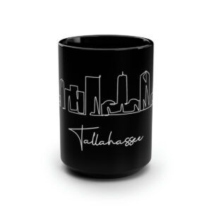 Tallahassee City Skyline 2 Black Mug 15oz Ceramic