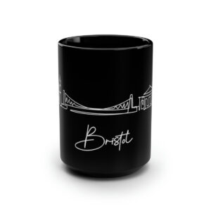 Bristol City Skyline Black Mug 15oz Ceramic
