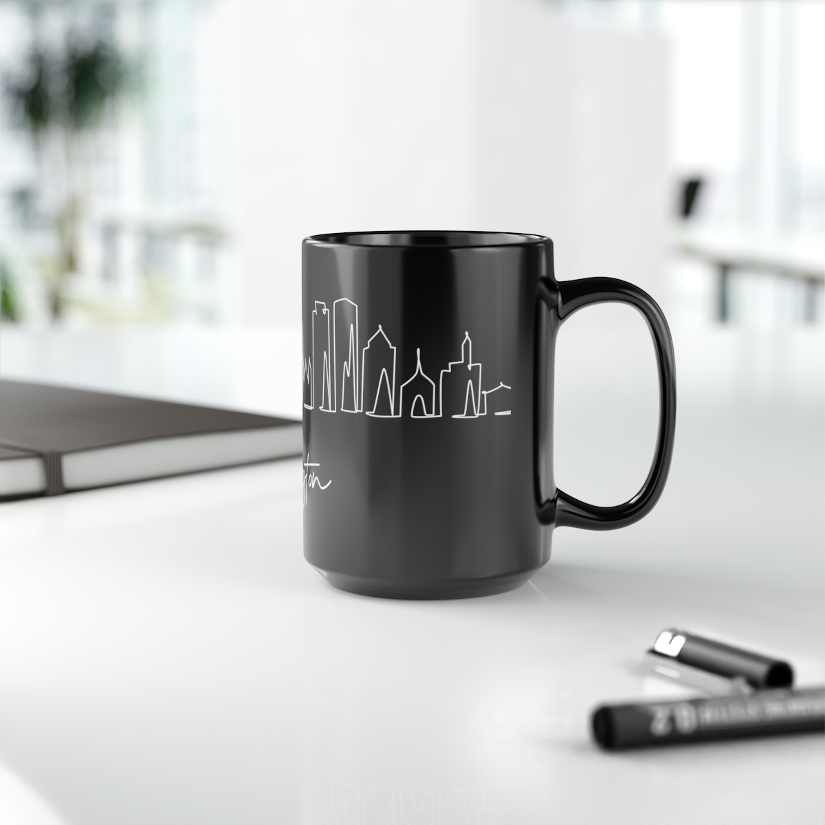 Dayton City Skyline Black Mug 15oz Ceramic - Image 9