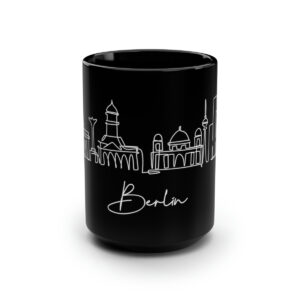 Berlin City Skyline 1 Germany Black Mug 15oz Ceramic