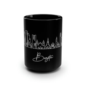 Bogota City Skyline Black Mug 15oz Ceramic