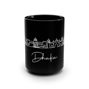 Dhaka City Skyline Bangladesh Black Mug 15oz Ceramic