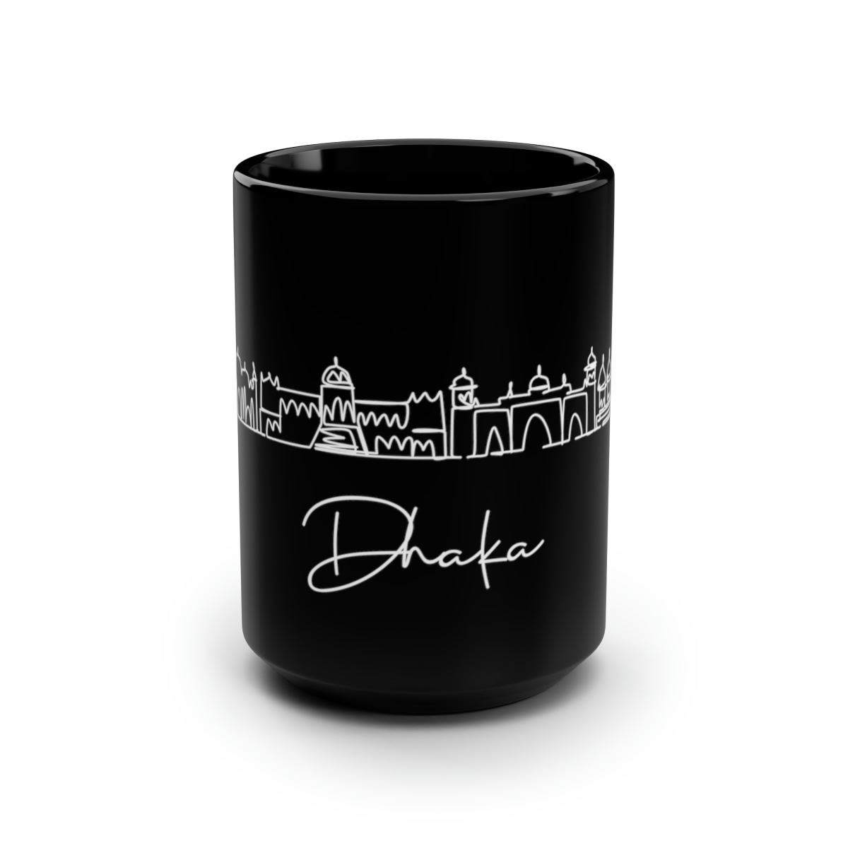 Dhaka City Skyline Bangladesh Black Mug 15oz Ceramic