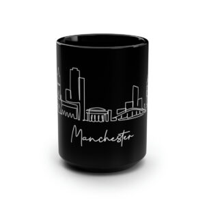 Manchester City Skyline 1 Black Mug 15oz Ceramic