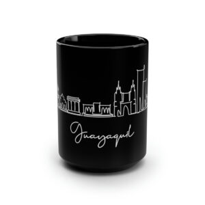 Guayaquil City Skyline Black Mug 15oz Ceramic