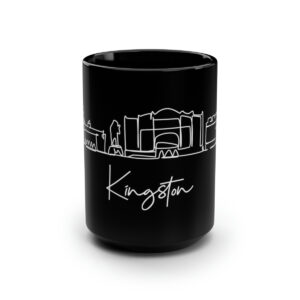 Kingston City Skyline Jamaica Black Mug 15oz Ceramic