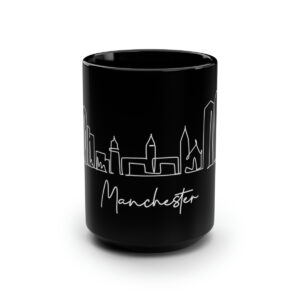 Manchester City Skyline 2 Black Mug 15oz Ceramic