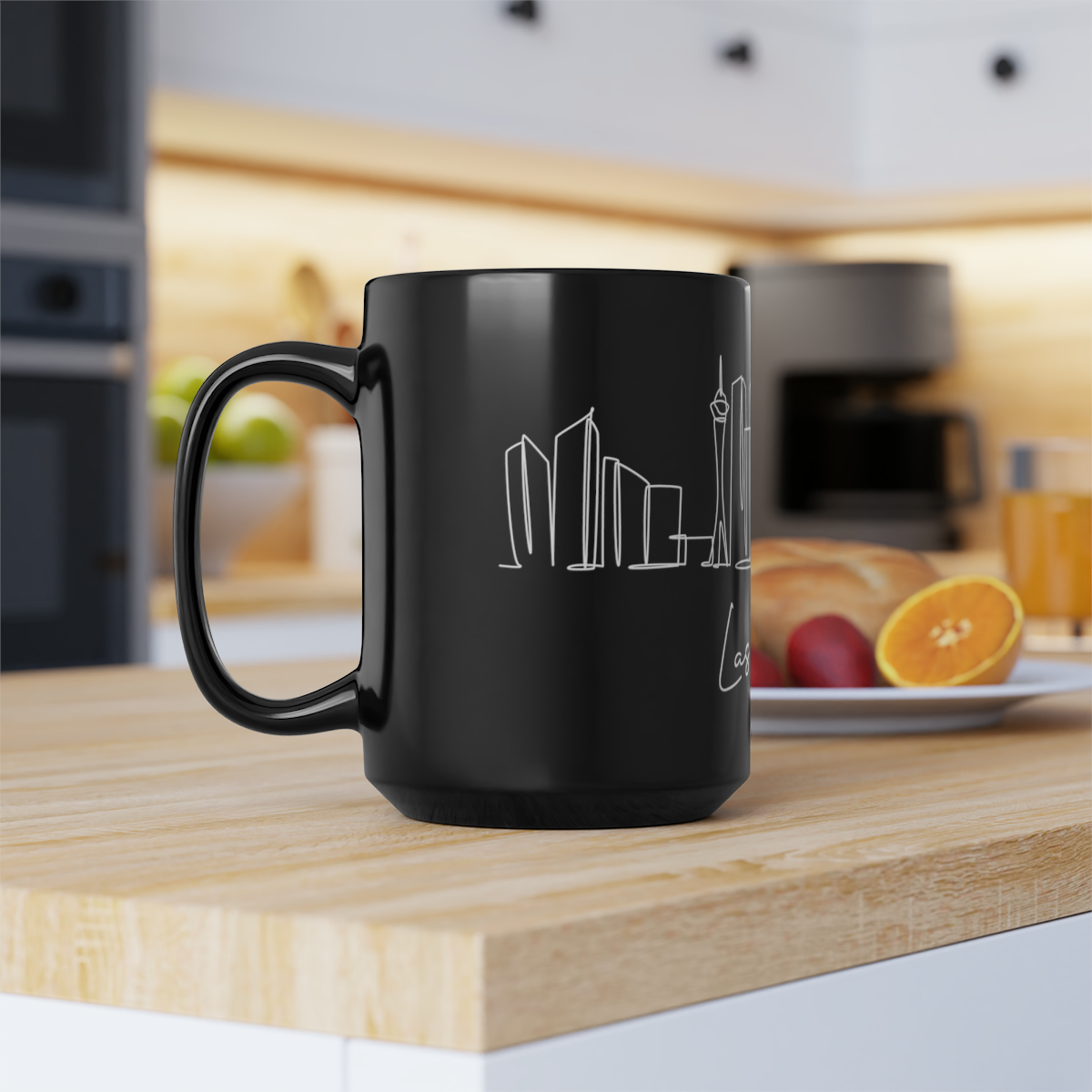 Las Vegas City Skyline Black Mug 15oz Ceramic - Image 8